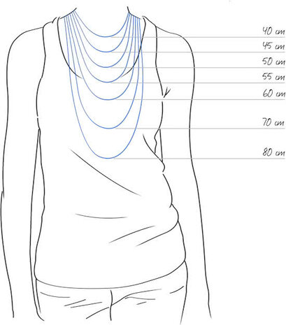 RVS slangenketting L45 cm D 0.9 mm