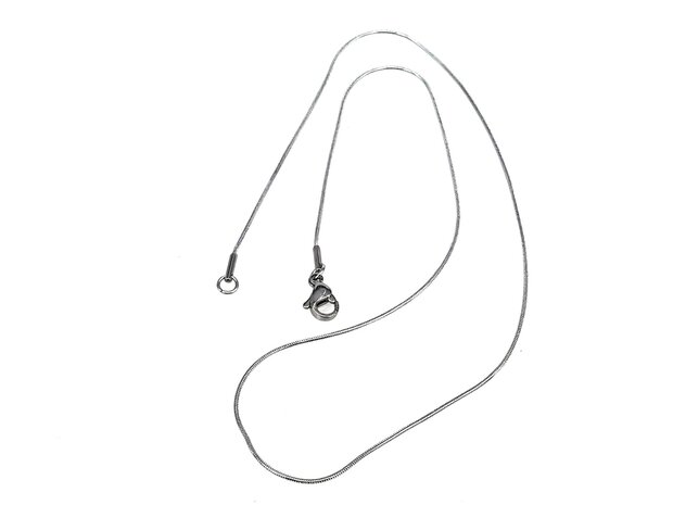 RVS slangenketting L50 cm D 0.9 mm