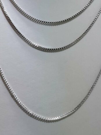 Ketting RVS Venetiaanse schakel Zilverkleurig L 60cm 