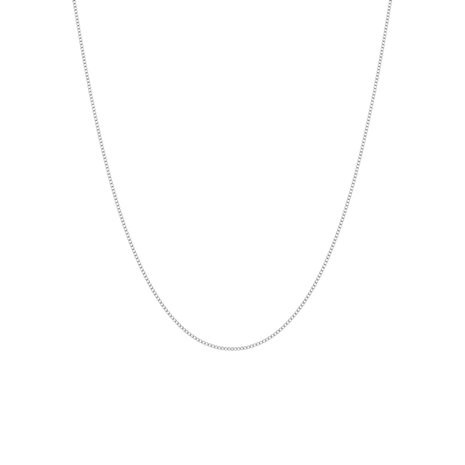 Ketting RVS Venetiaanse schakel Zilverkleurig L 70cm 