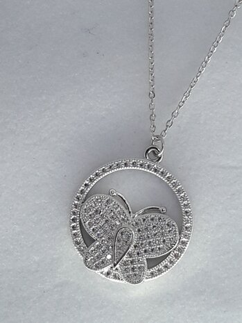 Vlinderdesign ronde hanger met schakelketting