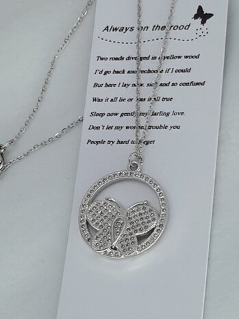 Vlinderdesign ronde hanger met schakelketting