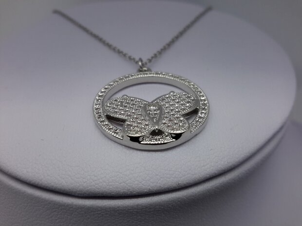 Vlinderdesign ronde hanger met schakelketting