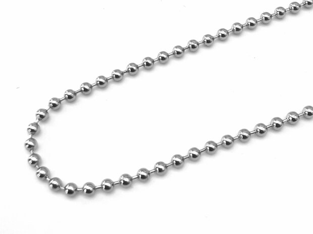 Kugelkette , Edelstahl, Farbe Silber.