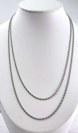 Ketting, RVS, Griekse schakelketting, L 50 cm