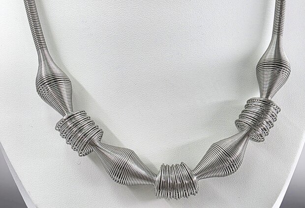 Collier rvs Moderne Spiraalvormig draad Stretch L 50 cm