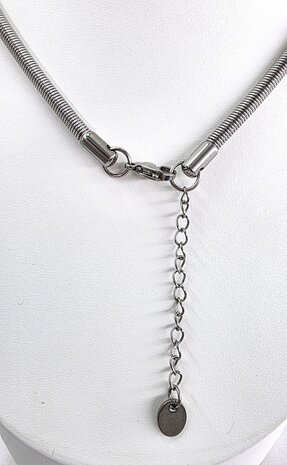 Collier rvs Moderne Spiraalvormig draad Stretch L 50 cm