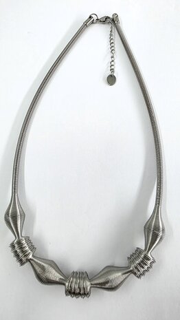Collier rvs Moderne Spiraalvormig draad Stretch L 50 cm