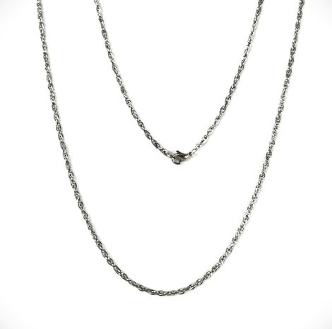 Halsketting RVS Stalen Kabelketting L 45cm *D 2.5mm 