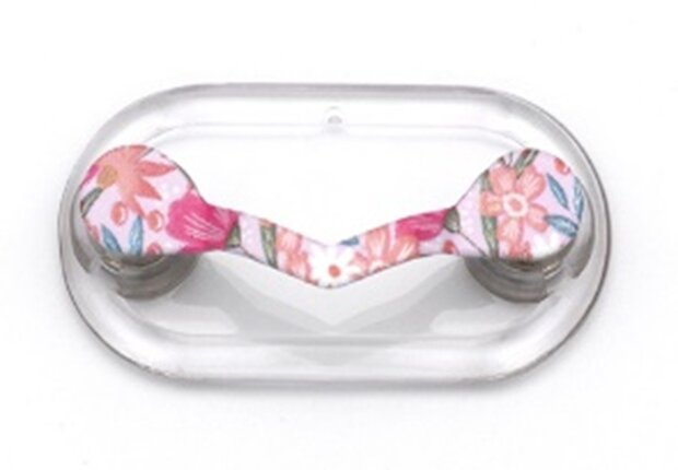 Magnetische brillenhouder Kleur roze bloemetjes