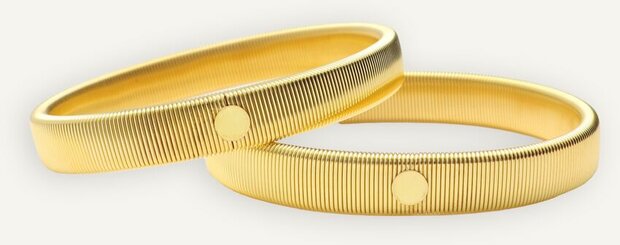 Paar goldfarbene H&uuml;lsenhalter 20 cm