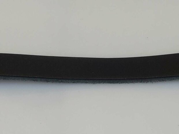 Kinderarmband aus Leder, Gr&ouml;&szlig;e L (15,5 cm), schwarz &ndash; schmal und glatt