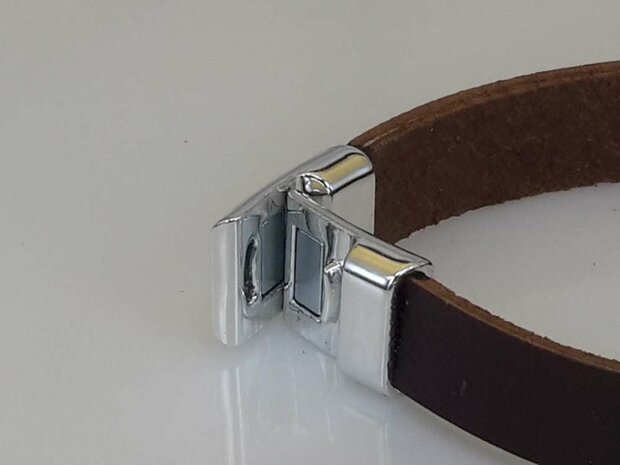Kinderarmband aus Leder, 15,5 cm, braun &ndash; klein und glatt