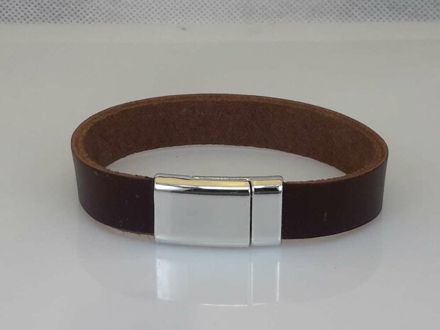 Kinderarmband aus Leder, 15,5 cm, braun &ndash; klein und glatt