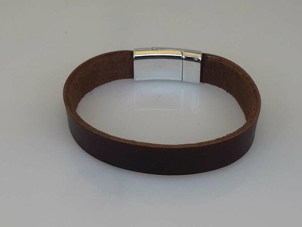 Kinderarmband aus Leder, 15,5 cm, braun &ndash; klein und glatt