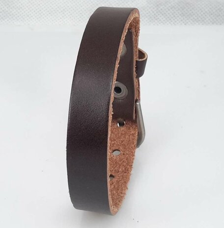 Set mit 3 schmalen Lederarmb&auml;ndern &ndash; glatt, schwarz oder braun