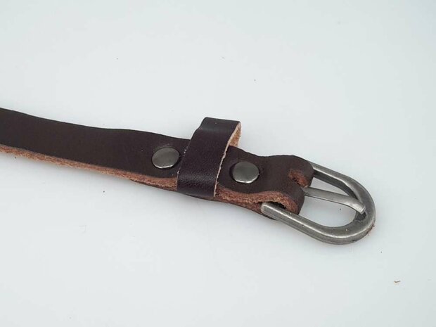 Set mit 3 schmalen Lederarmb&auml;ndern &ndash; glatt, schwarz oder braun