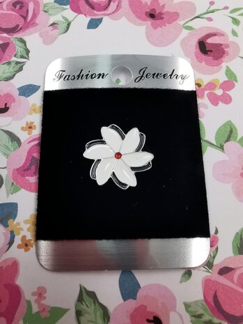 Melati Erinnerungssymbol Pin mit Magnet silberfarben