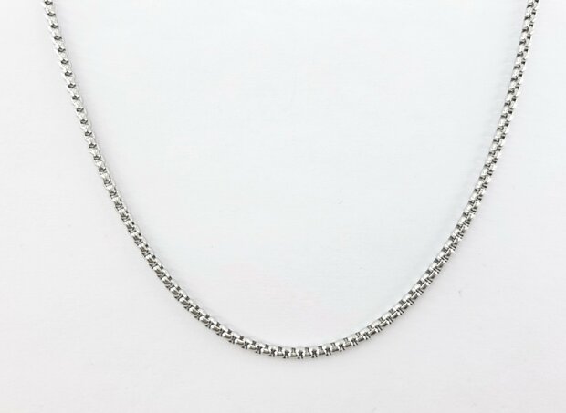 ketting L 90cm open jasseron schakels, edelstaal