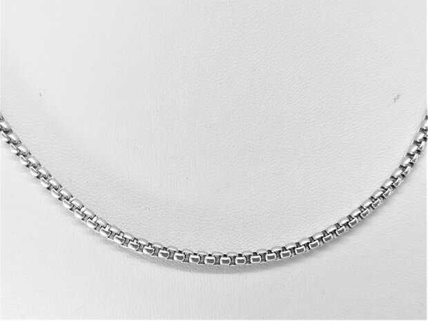 Ketting RVS L 43 cm * Br 3mm - Jasseron-schakel