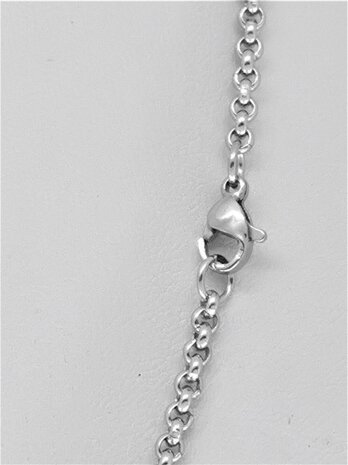 Ketting - RVS ronde schakel L 45 cm - D 2.5mm 