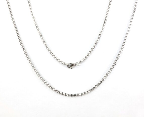 Ketting - RVS ronde schakel L 45 cm - D 2.5mm 