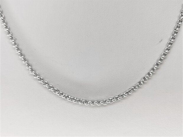 Ketting - RVS ronde schakel L 60 cm - D 2.5mm 