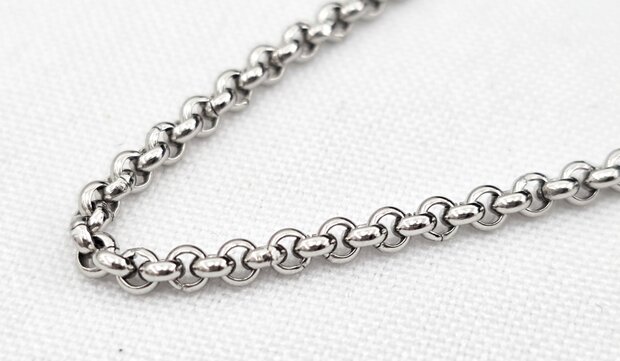 Ketting - RVS ronde schakel L 70 cm - D 2.5mm 