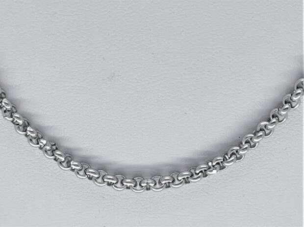 Ketting - RVS ronde schakel L 70 cm - D 2.5mm 