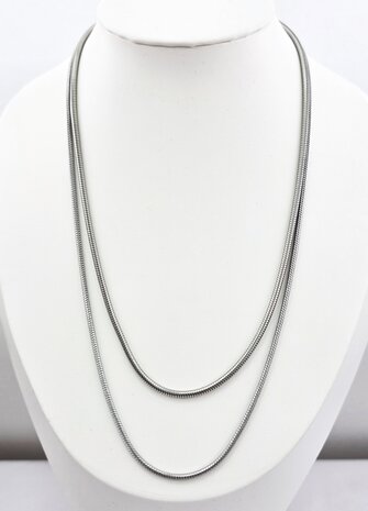 Ketting RVS Slangen design L 45 cm