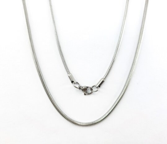  Ketting RVS Slangen design Zilverkleurig