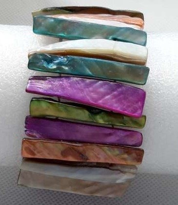 Schelp armband multi kleur.