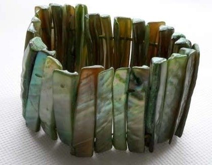 Hellgrün Farbe Muschel-Armband