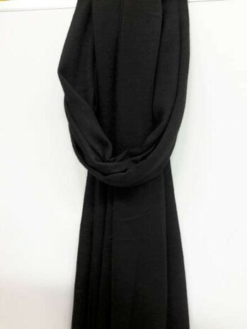 Basis uni viscose sjaal, zwart, 6 St