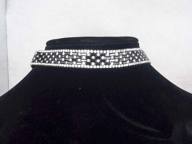 Choker Kette, strass, schwarz