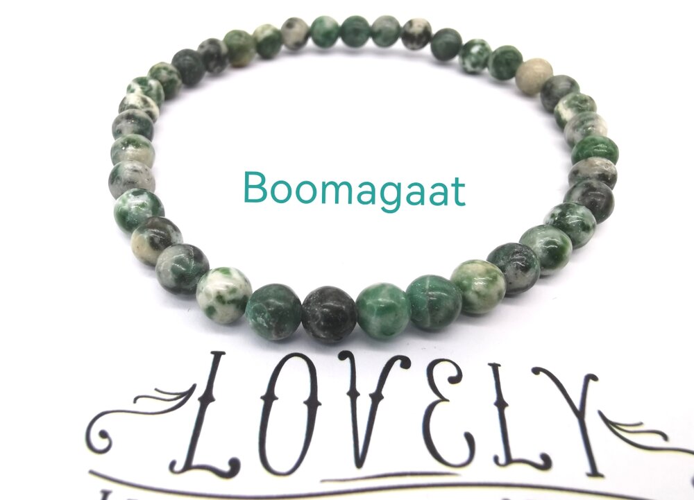 Boomagaat – 6mm Kralen Armband