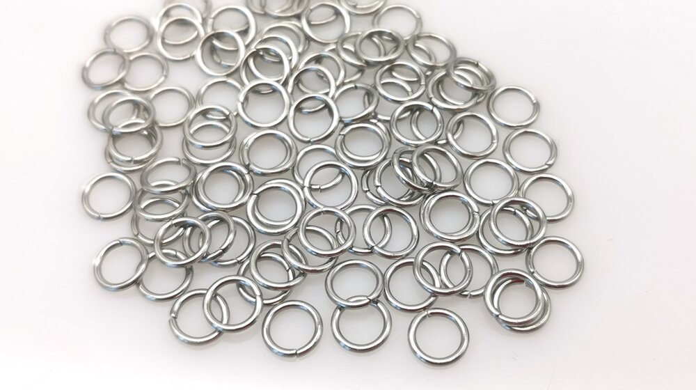 110 RVS open ringetjes 7 mm Sieraden maken- Sieraden oogjes