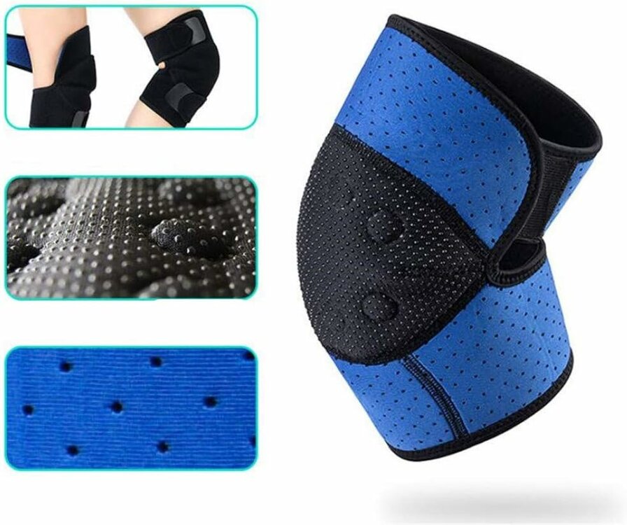 1 Paar selbsterwärmende Knieschoner mit Turmalin-Magnet.