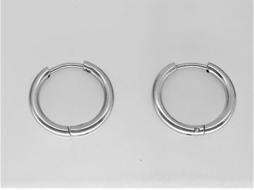 Ohrringe, Ø 12 mm, Edelstahl