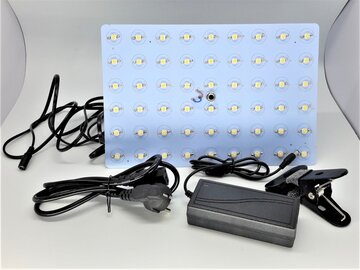 LED paneel, stand & kraam verlichting, 230V, 12V of accu, wit of warmwit
