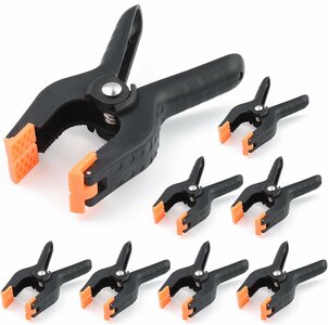 6" krachtige kunststof veerklem, marktklem, zeilklem, marktkraam, zwart