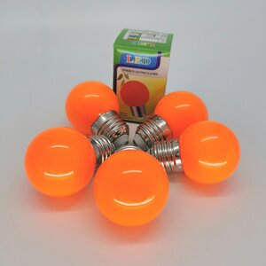 oranje Ledlampen 1,2W, E27 G45