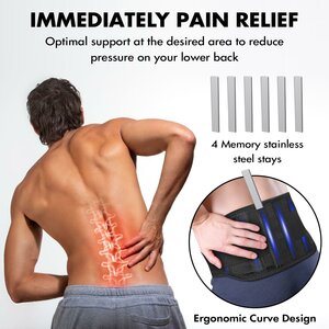 Rückenstütze, Taille, Bauch, selbsterhitzende Unterstützung für den unteren Rücken