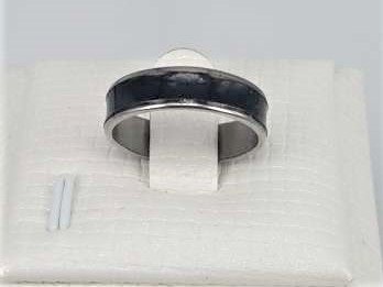 Edelstahl Ringe, silber farbe mit mittle schwarze