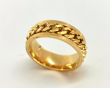 Golden Edelstahl ringe herren ring 8mm breite 36 stk 