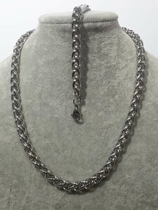 Geflochtene Halskette mit Armband – Foxtail Link – Edelstahl Edelstahl