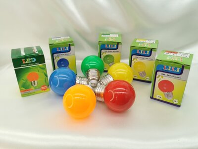 Gekleurde Ledlampen 1,2W, E27 G45