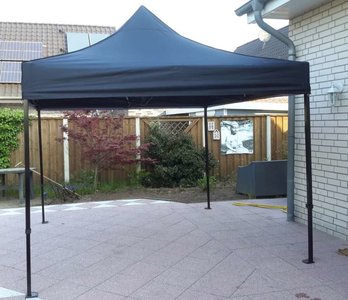 Easy-up Zelt "Robust" 3 x 3 mtr, Schwarz