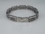 Edelstaal schakelarmband, 4 plaat_