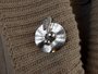 Broche hoed, antraciete Parel, strass_